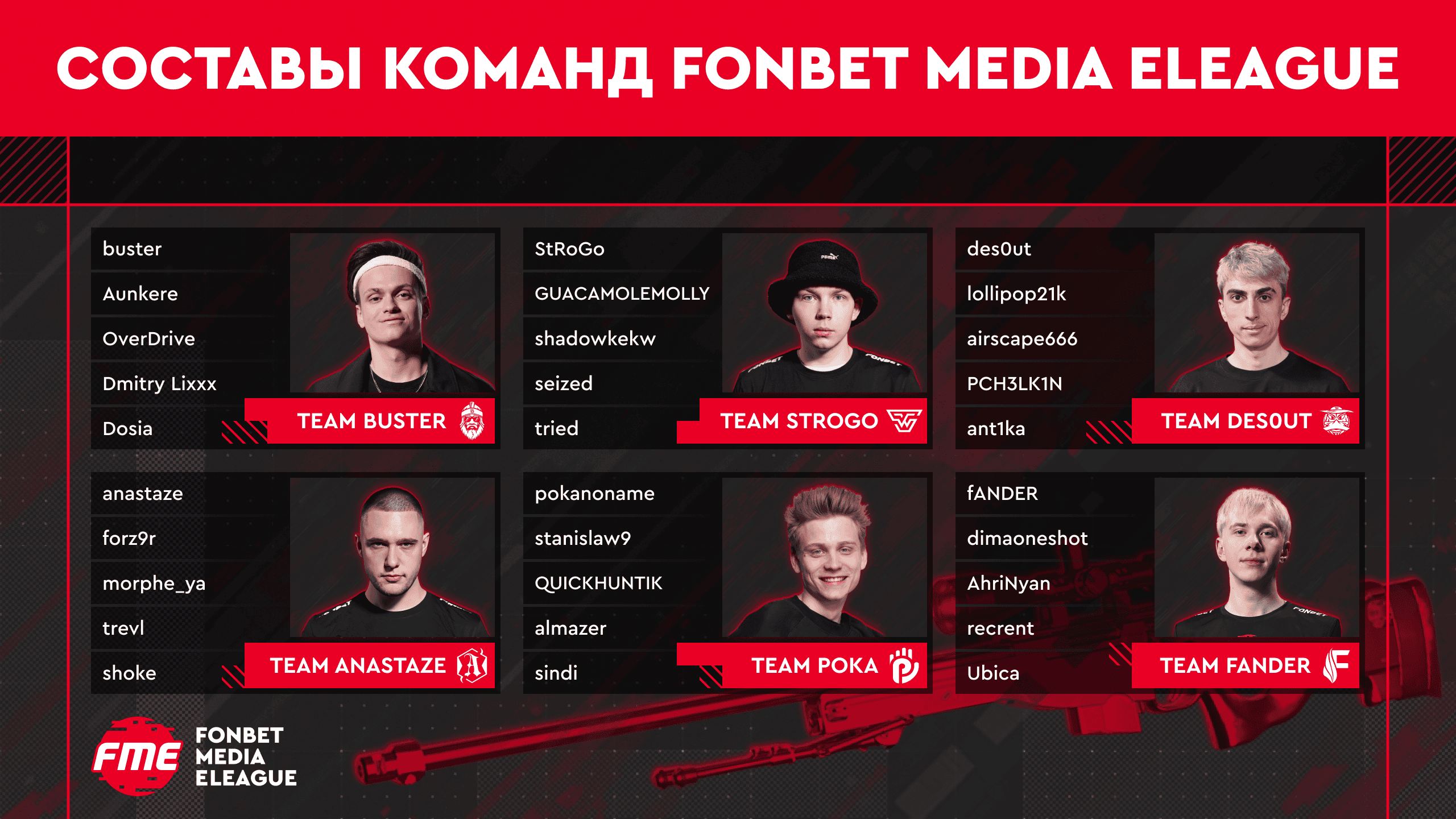 Buster примет участие в новом сезоне FONBET MEDIA ELEAGUE