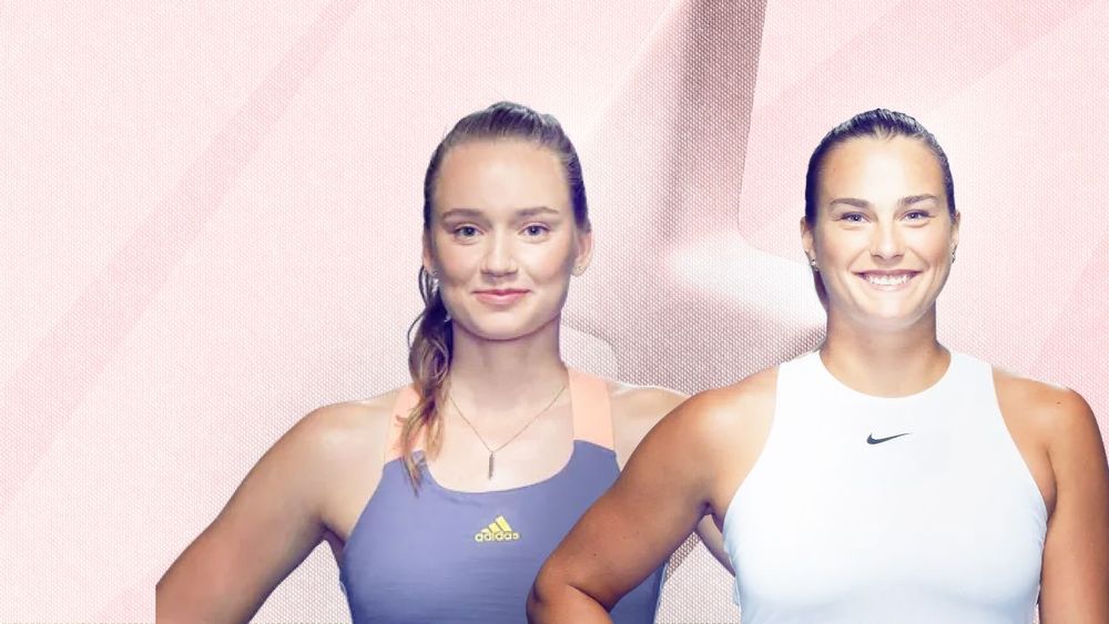 Елена Рыбакина и Арина Соболенко (слева направо) 