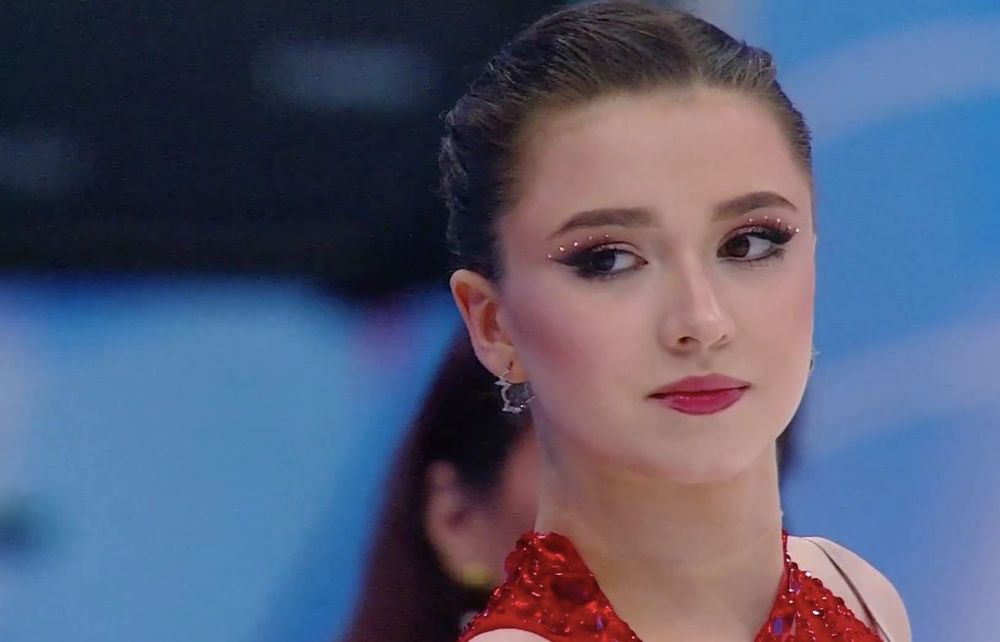 Камила Валиева. Источник: прямая трансляция Первого канала