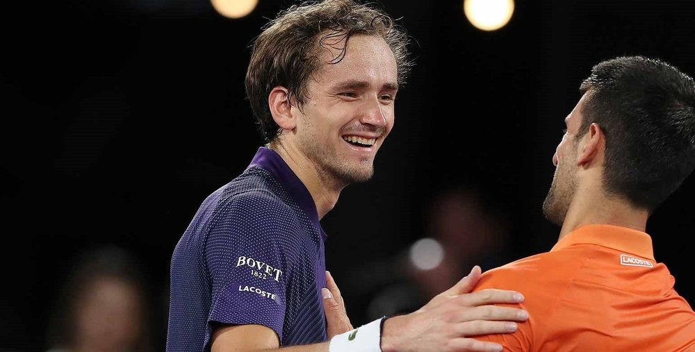 Даниил Медведев и Новак Джокович (слева направо)