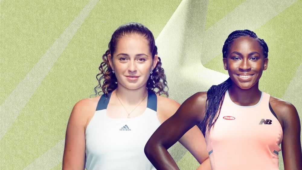 Елена Остапенко и Кори Гауфф (слева направо)
