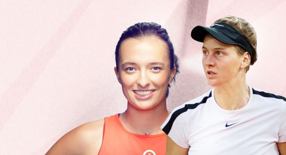 Ига Швентек и Людмила Самсонова (слева направо) 