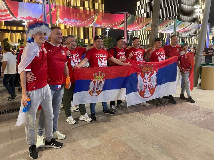 Болельщики Сербии